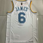 NBA 6 James Lakers classic authentique Maillot blanc